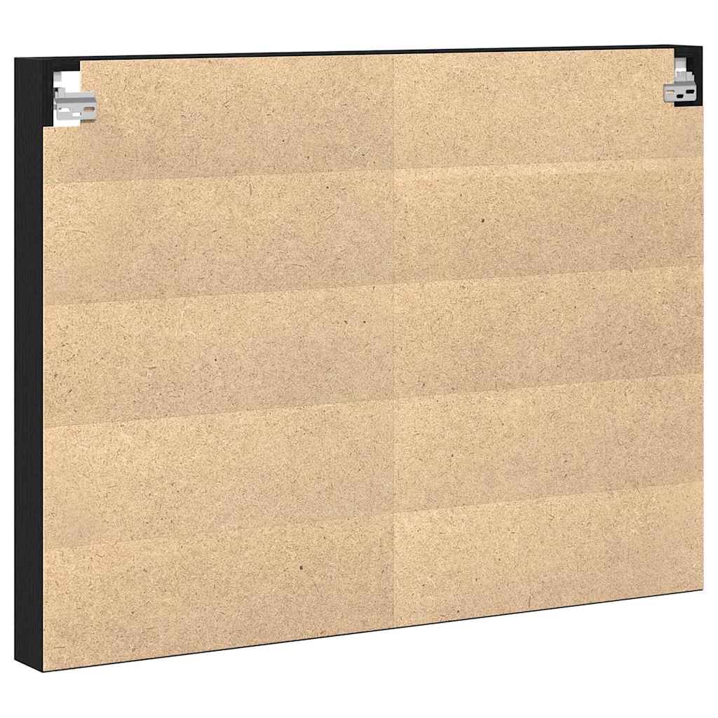 Cabinet d'Affichage avec étagère Chêne noir 100 x 8.5 x 75 cm