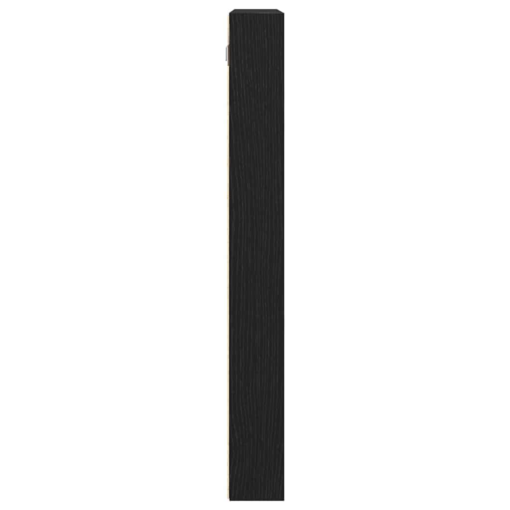 Cabinet d'Affichage avec étagère Chêne noir 100 x 8.5 x 75 cm