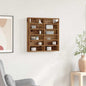 Cabinet d'Affichage avec étagère Bois Ancien 60 x 8.5 x 58 cm