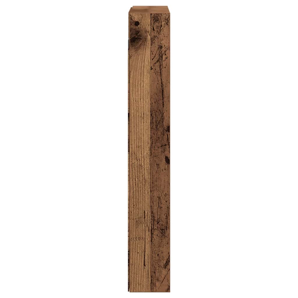 Cabinet d'Affichage avec étagère Bois Ancien 60 x 8.5 x 58 cm