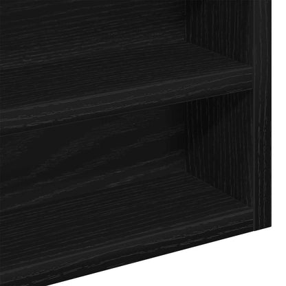 Cabinet d'Affichage avec étagère Chêne noir 60 x 8.5 x 58 cm