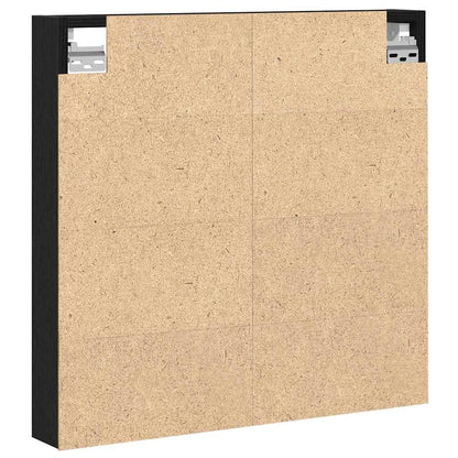Cabinet d'Affichage avec étagère Chêne noir 60 x 8.5 x 58 cm