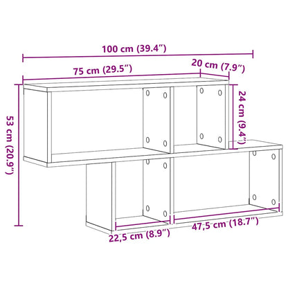 Étagère Murale Bois Ancien 100 x 20 x 53 cm Bois d'ingénierie