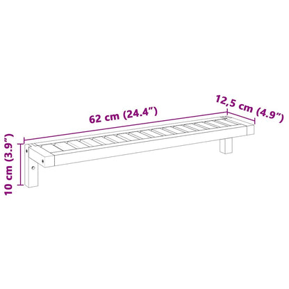 Étagère murale suspendue Beige 62 x 10 x 12,5 cm