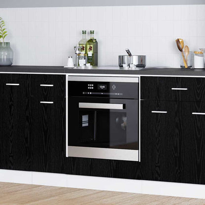 Armoire de four Chêne noir 60 x 46 x 81.5 cm Bois d'ingénierie