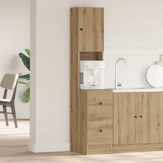 Meuble de cuisine avec tiroir chêne artisanal Bois d'ingénierie