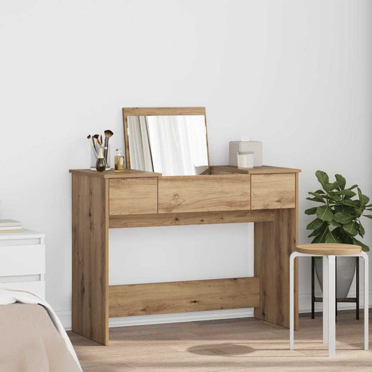 Table de Toilette avec tiroir chêne artisanal 100 x 45 x 76 cm