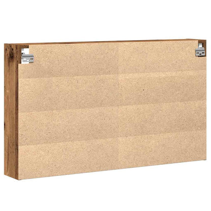 Cabinet d'Affichage avec étagère Bois Ancien 100 x 15 x 58 cm