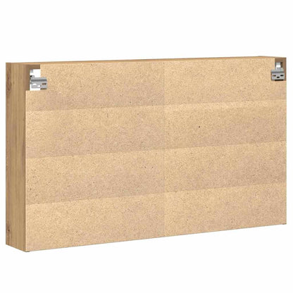 Cabinet d'Affichage chêne artisanal 100 x 15 x 58 cm