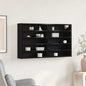 Cabinet d'Affichage avec étagère Chêne noir 100 x 15 x 58 cm
