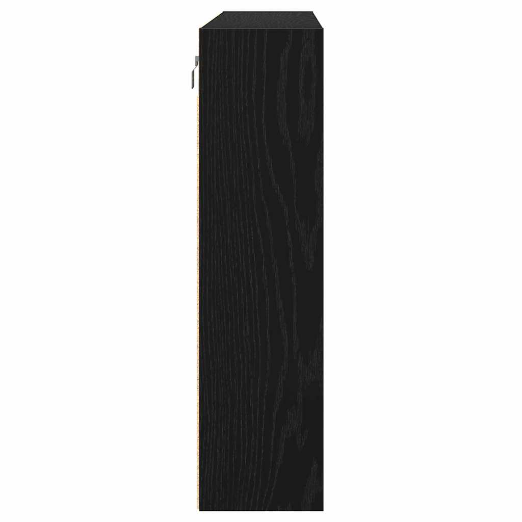 Cabinet d'Affichage avec étagère Chêne noir 100 x 15 x 58 cm