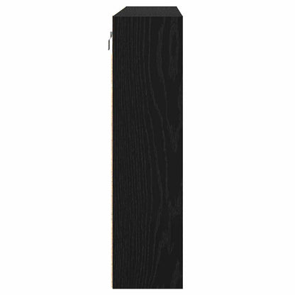 Cabinet d'Affichage avec étagère Chêne noir 100 x 15 x 58 cm