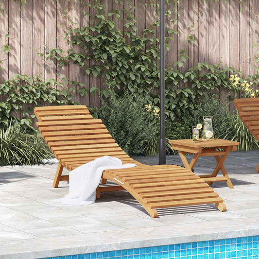 Transat Marron 184 x 55 x 59 cm Bois de teck massif