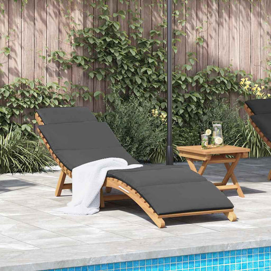 Transat Gris foncé 188 x 55 x 59 cm Bois de teck solide