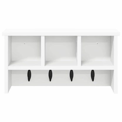 Porte-manteau mural Blanc 50 x 16 x 26 cm Bois d'ingénierie