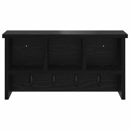 Porte-manteau mural avec étagère Chêne noir 50 x 16 x 26 cm