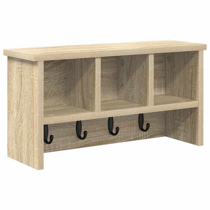 Porte-manteau mural avec étagère Chêne sonoma 50 x 16 x 26 cm