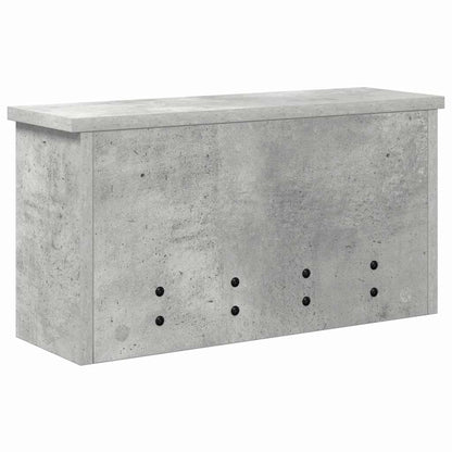 Porte-manteau mural avec étagère Gris béton 50 x 16 x 26 cm