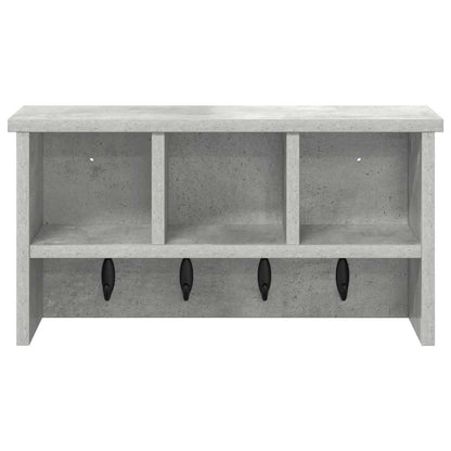 Porte-manteau mural avec étagère Gris béton 50 x 16 x 26 cm
