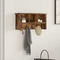 Porte-manteau mural avec étagère Chêne fumé 50 x 16 x 26 cm