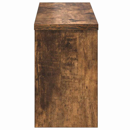 Porte-manteau mural avec étagère Chêne fumé 50 x 16 x 26 cm