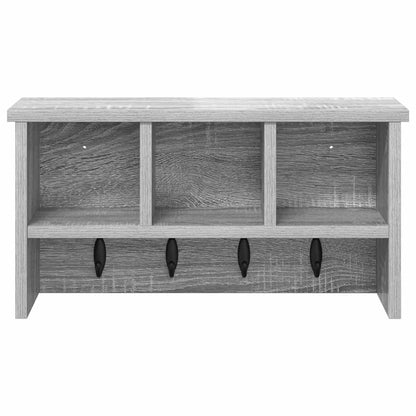 Porte-manteau mural avec étagère Sonoma gris 50 x 16 x 26 cm