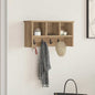 Porte-manteau mural chêne artisanal 50 x 16 x 26 cm