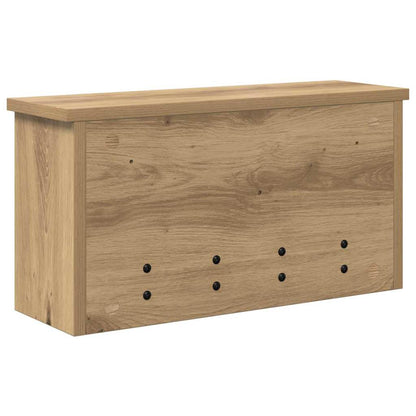 Porte-manteau mural chêne artisanal 50 x 16 x 26 cm