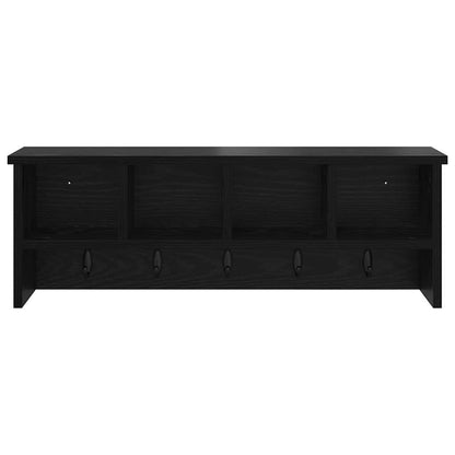 Porte-manteau mural avec étagère Chêne noir 75 x 16 x 26 cm