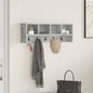 Porte-manteau mural avec étagère Gris béton 75 x 16 x 26 cm