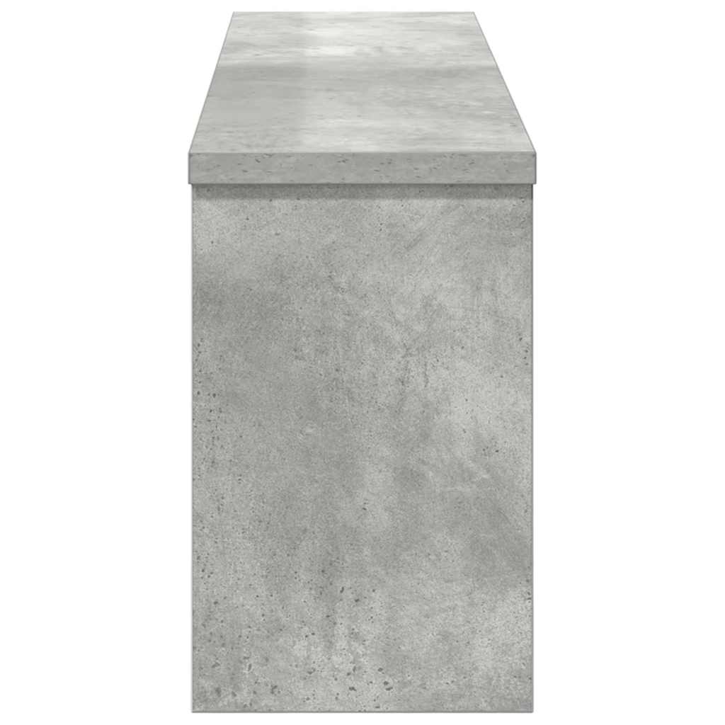 Porte-manteau mural avec étagère Gris béton 75 x 16 x 26 cm
