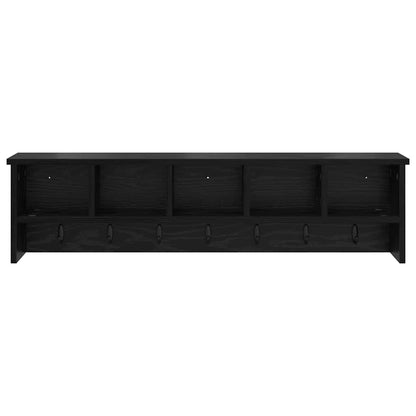 Porte-manteau mural avec étagère Chêne noir 100 x 16 x 26 cm