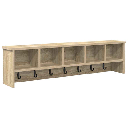 Porte-manteau mural avec étagère Chêne sonoma 100 x 16 x 26 cm