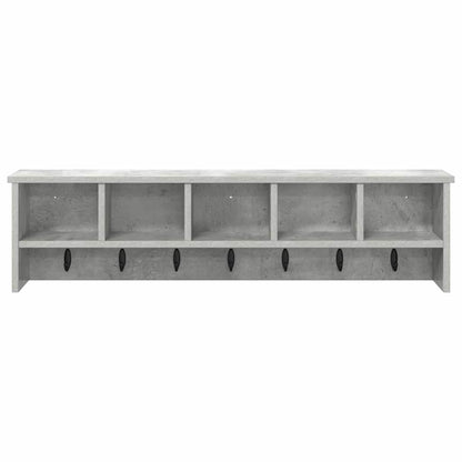 Porte-manteau mural avec étagère Gris béton 100 x 16 x 26 cm