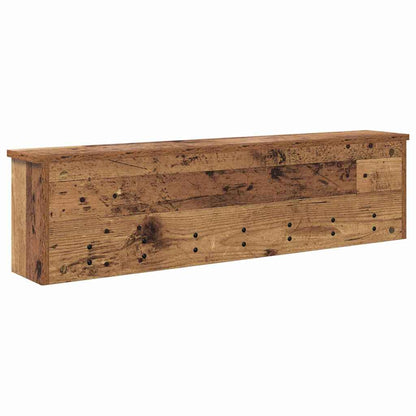 Porte-manteau mural avec étagère Bois ancien 100 x 16 x 26 cm