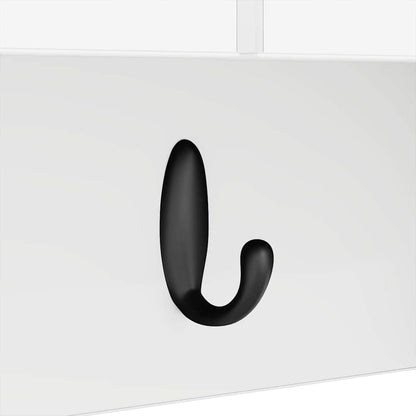 Porte-manteau mural Blanc 50 x 20 x 30 cm Bois d'ingénierie