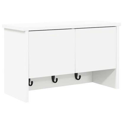 Porte-manteau mural Blanc 50 x 20 x 30 cm Bois d'ingénierie