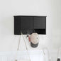 Porte-manteau mural avec étagère Chêne noir 50 x 20 x 30 cm