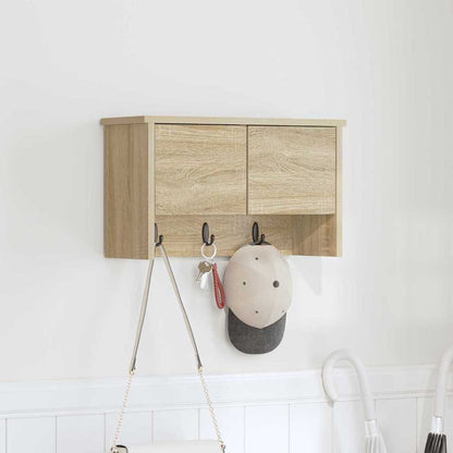 Porte-manteau mural avec étagère Chêne sonoma 50 x 20 x 30 cm