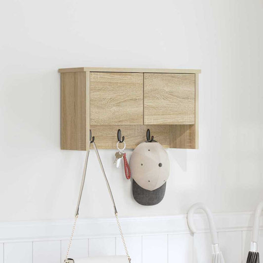 Porte-manteau mural avec étagère Chêne sonoma 50 x 20 x 30 cm