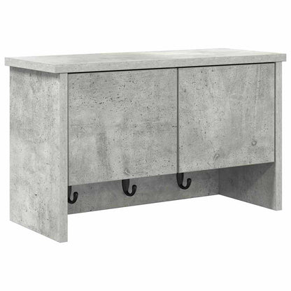 Porte-manteau mural avec étagère Gris béton 50 x 20 x 30 cm