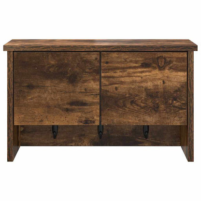 Porte-manteau mural avec étagère Chêne fumé 50 x 20 x 30 cm
