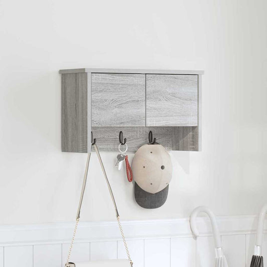 Porte-manteau mural avec étagère Sonoma gris 50 x 20 x 30 cm