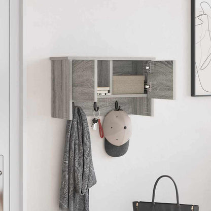 Porte-manteau mural avec étagère Sonoma gris 50 x 20 x 30 cm