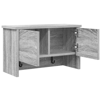Porte-manteau mural avec étagère Sonoma gris 50 x 20 x 30 cm