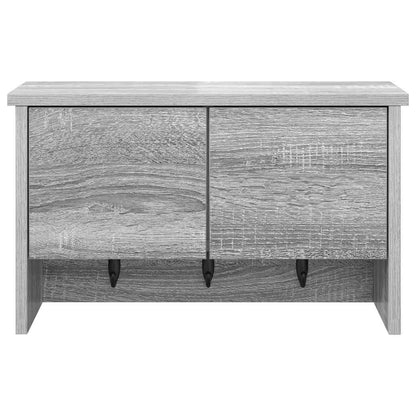 Porte-manteau mural avec étagère Sonoma gris 50 x 20 x 30 cm