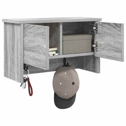 Porte-manteau mural avec étagère Sonoma gris 50 x 20 x 30 cm