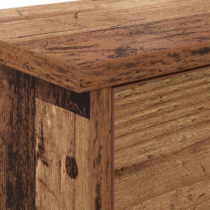 Porte-manteau mural avec étagère Bois ancien 50 x 20 x 30 cm