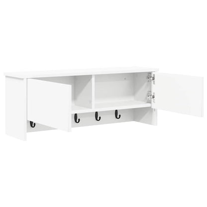 Porte-manteau mural Blanc 80 x 20 x 30 cm Bois d'ingénierie