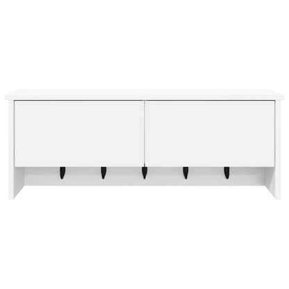 Porte-manteau mural Blanc 80 x 20 x 30 cm Bois d'ingénierie